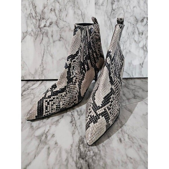 Roberto Cavalli Shoes - Caverley Python Snake Skin Heels Booties EU 38 7.5 8